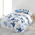 Bedrukte, gematelasseerde bedsprei Korenblauw (wit)
