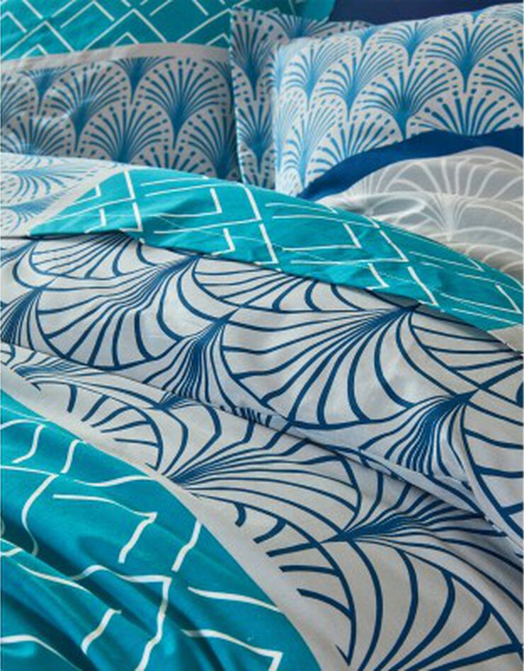 Bedlinnen Eddy in katoen met grafische motieven, blauw Bedlinnen Eddy in katoen met grafische motieven, blauw, hi-res image number 6