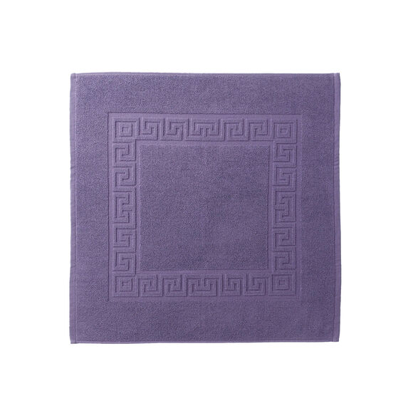 Tapis de bain éponge liteau motif frise grecque (aubergine)