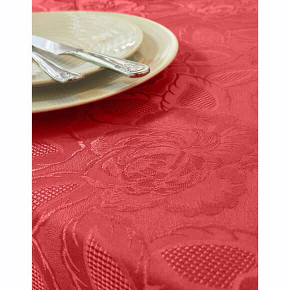 Jacquard tafellaken in damast (tomette)
