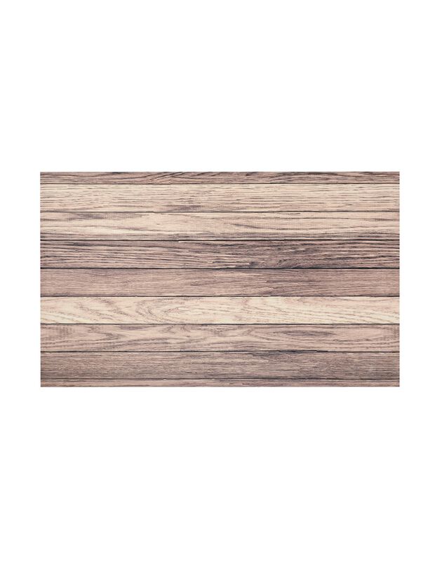 Tapis vinyle effet parquet cérusé (gris / blanc)