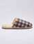 Mules silencieuses carreaux fourr&eacute;es laine (taupe)