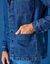 Worker jasje met knoopsluiting en 3 zakken, jeans (stone)