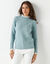 Pull effet 2-en-1, détails broderie anglaise (bleu acier)