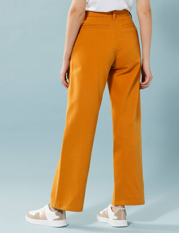 Pantalon coupe large, Spécial Petites (curry)