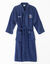 PSG&reg;-badjas voor volwassenen met kimono-kraag, personaliseerbaar, badstof (blauw)