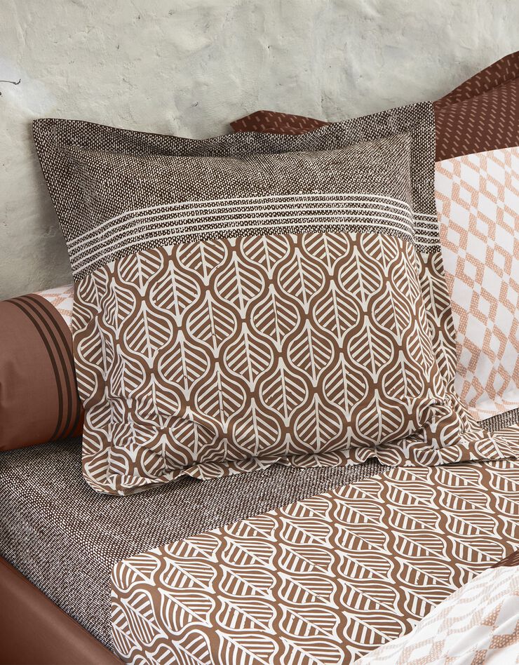 Linge de lit Tommy imprimé géométrique - coton (beige)