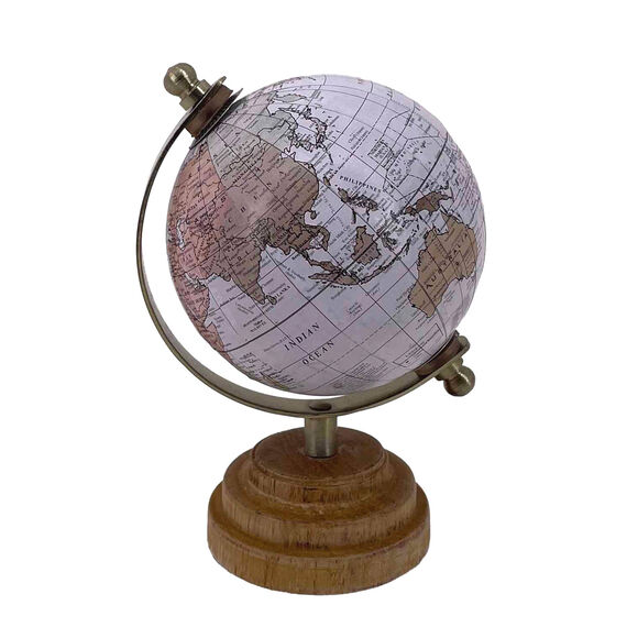 Mappemonde PM, bois et métal (multicolore)