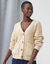 Gilet boutonn&eacute;, c&ocirc;te anglaise. (naturel)