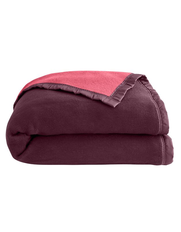Couverture bicolore (aubergine)