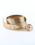 Ceinture en cuir, boucle ronde (goudkleurig)