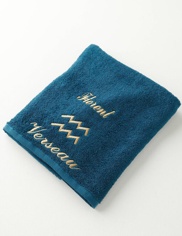 Handdoeken met geborduurd sterrenbeeld, naar keuze te personaliseren - 420 g/m&sup2; (waterman)