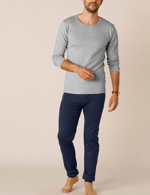 Cale&ccedil;on long coton - lot de 2 (marine)