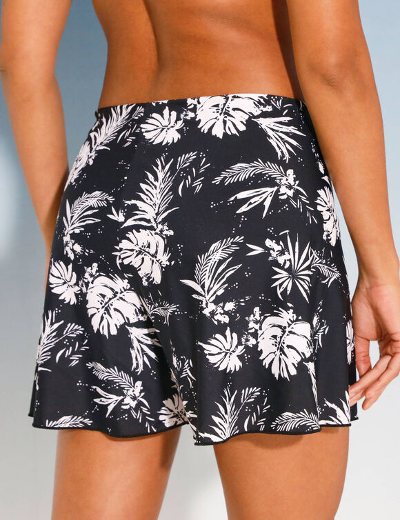 Short de bain flottant imprim&eacute; Tabika (noir / beige)