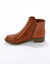 Laarzen van twee materialen, met rits en studs (karamel)