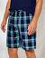 Pyjamashort, effen + geruit - set van 2 (blauw + marine)