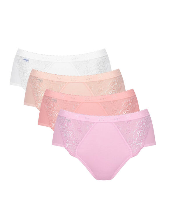 Culotte midi Chic, lot de 3 achet&eacute;es + 1 GRATUITE (1) (rose)