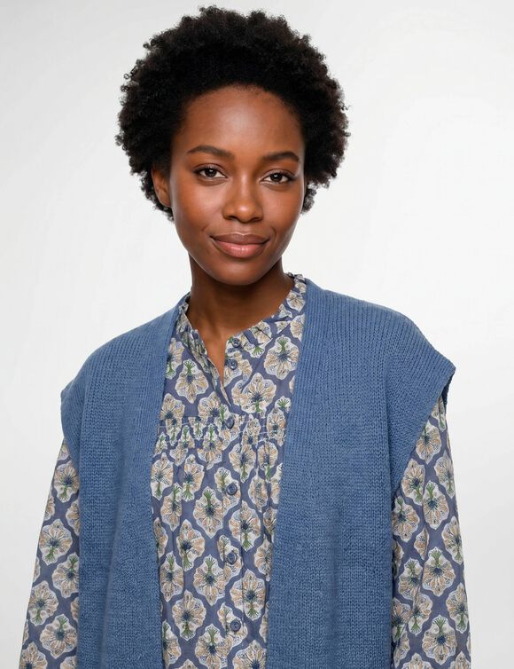 Gilet sans manches (bleu gris&eacute;)