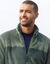 Tweekleurige blouson met rits, fleece met pluchetouch (groen / kaki)
