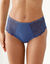 Maxislip met hoge taille in microvezel en rekbare kant - set van 2 (zwart + blauw)