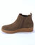 Boots semelle compens&eacute;e, &eacute;lastiqu&eacute;s c&ocirc;t&eacute;s (taupe)