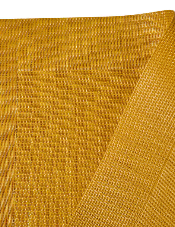 Lot de 4 sets de table - vinyle tress&eacute; (curry)