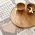 Tafelzeil met chaletmotief (beige / blauw)