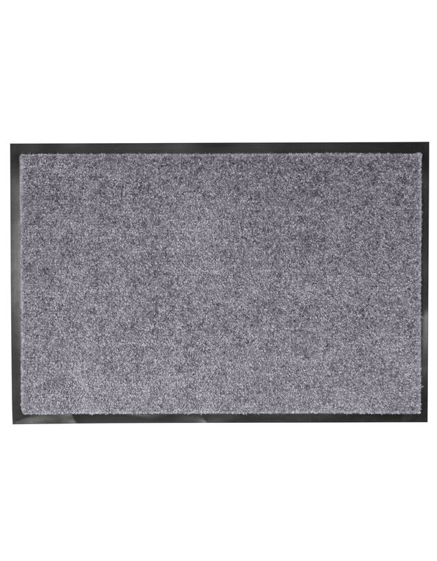 Effen stofwerend tapijtje, luxe versieuni (grijs)