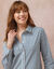Gestreepte bloes met knoopsluiting (wit / blauw)