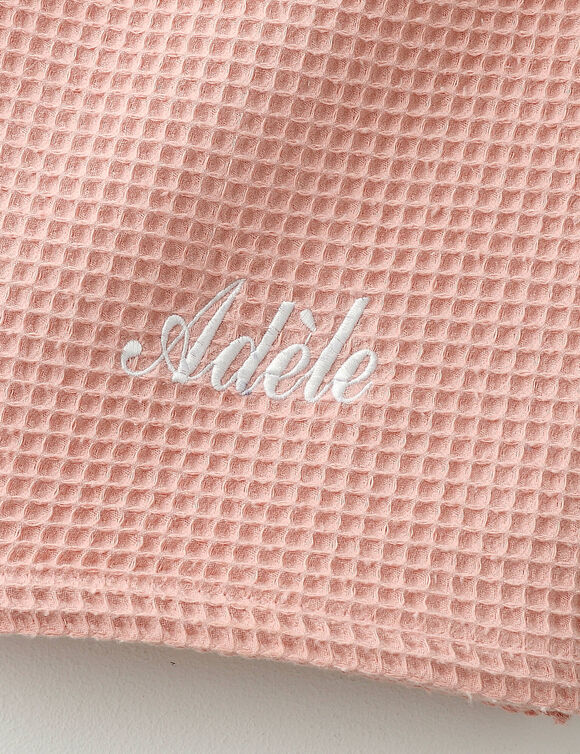 Serviette de bain nid d'abeille  Colombine®, personnalisable, 240 g/m2 (rose poudré)