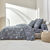 Linge de lit Geoffroy en coton &agrave; motifs graphiques (gris)