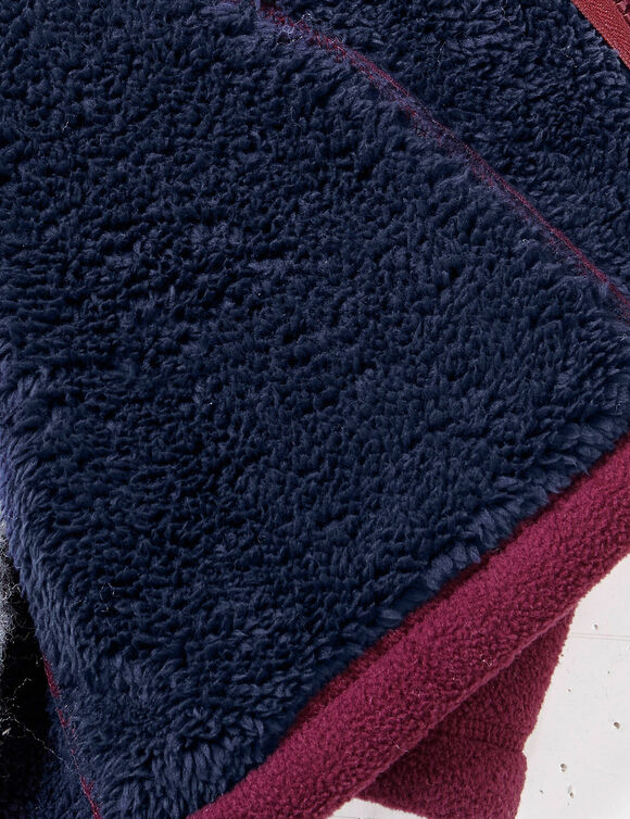 Blouson polaire spécial grand froid (prune / marine)