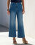 Flare jeans, hoge taille (stone used)