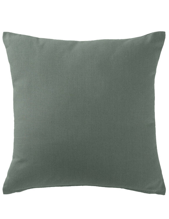 Effen kussenhoes van bachette - set van 2 (eucalyptus)