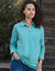 Tweekleurige polo in jerseytricot (grijsgroen / grijs)