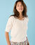 Pull Spécial Petites col rond boutonné (écru)