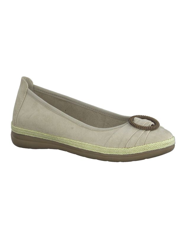 Ballerines plates -  grande largeur (beige)