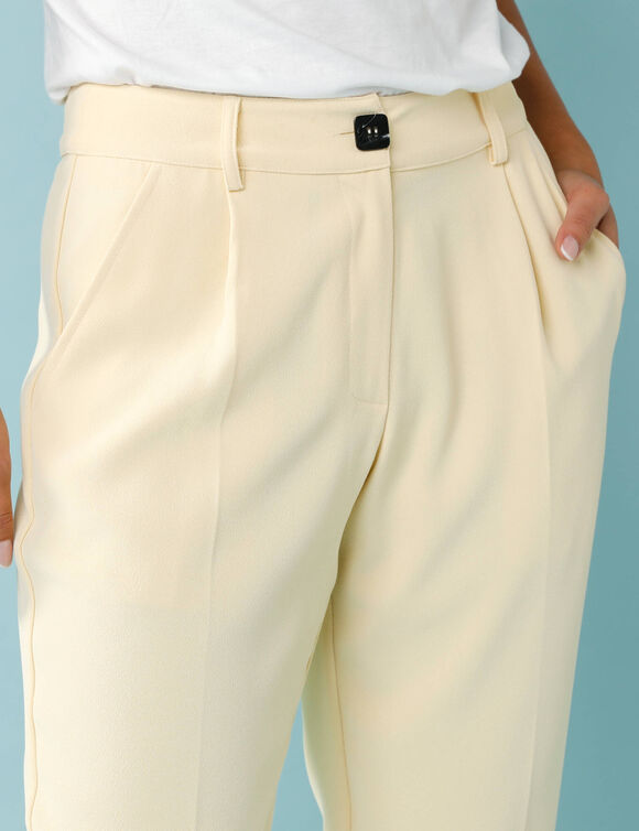Pantalon 7/8&egrave;me fusel&eacute;, Sp&eacute;cial Petites (jaune p&acirc;le)
