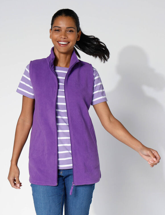 Veste polaire zippée sans manches (iris)