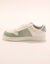 Sneakers met platformzool en koperkleurige pasjes (watergroen)