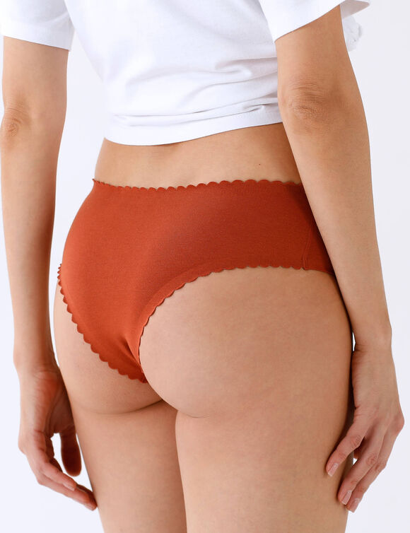 Culotte coton stretch Body Touch - Lot de 2 (blanc + chocolat)