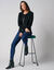 Cardigan met rits (zwart)