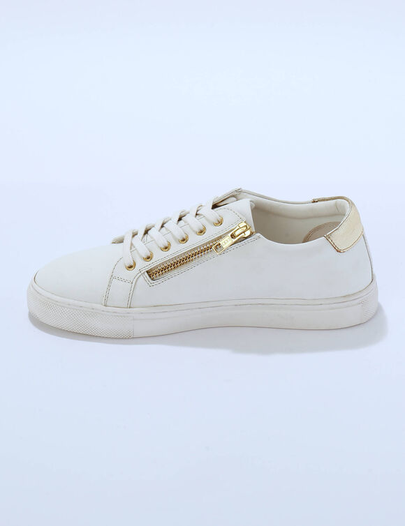 Baskets brodées et zippées  (blanc)
