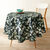 Tafellaken in polyester, met bladerenprint (blauw)