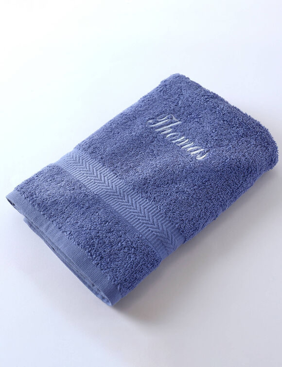 Collection serviettes de bain personnalisables confort moelleux (bleu dur)