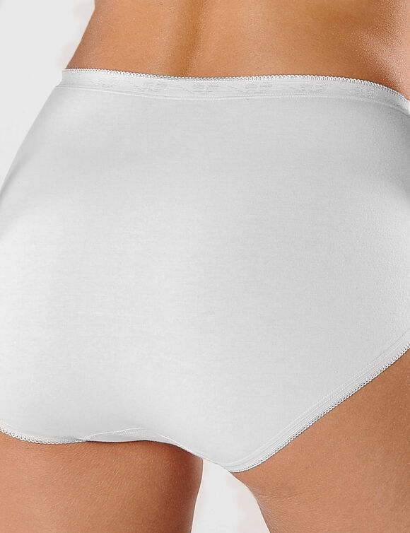 Super maxi slipje met kant - set van 3 (wit)