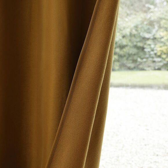 Rideau isolant uni envers polaire finition oeillets (bronze)