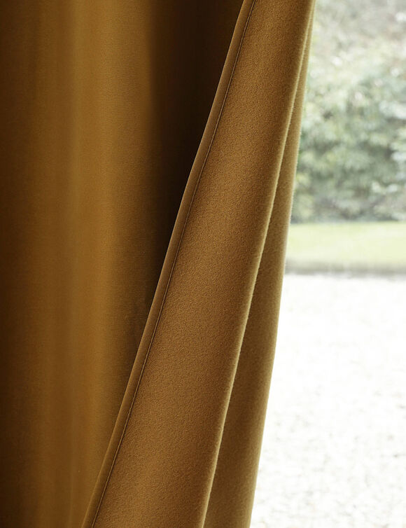Rideau isolant uni envers polaire finition oeillets (bronze)