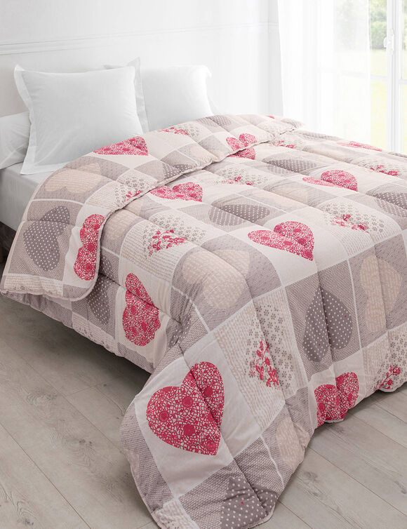 Couette coton imprimé Lovely 400 g/m² (rouge)