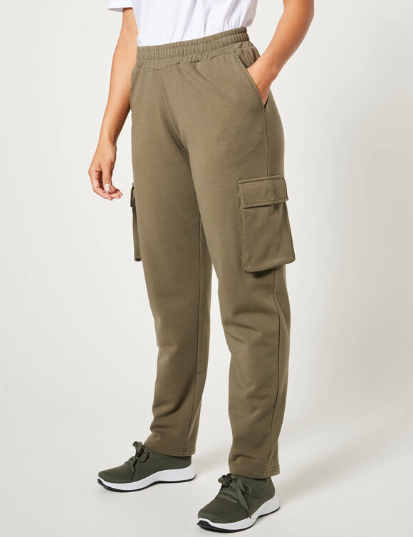 Joggingbroek in battlestijl (kaki)
